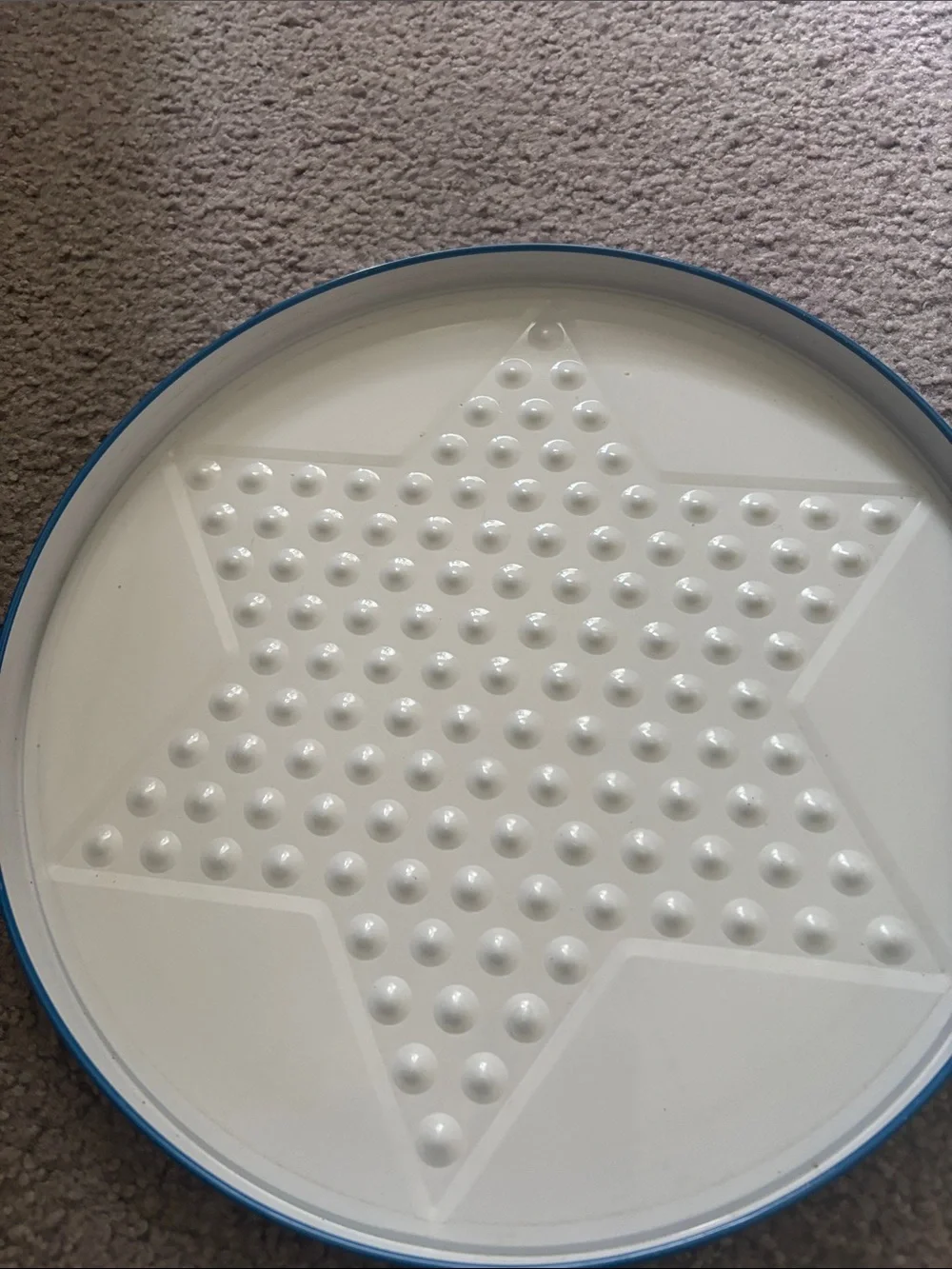 Vintage dragon themed Chinese checkers tin